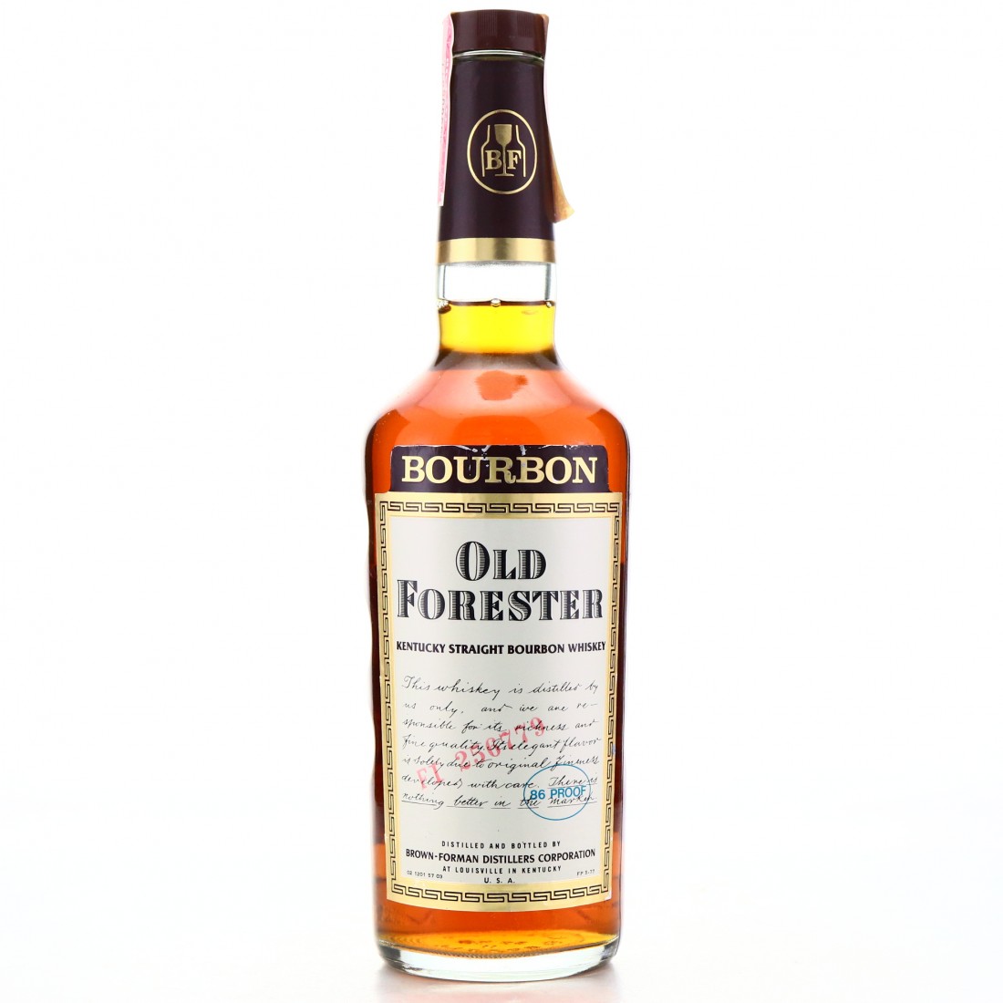 Old Forester Kentucky Straight Bourbon 1979 Whisky Auctioneer