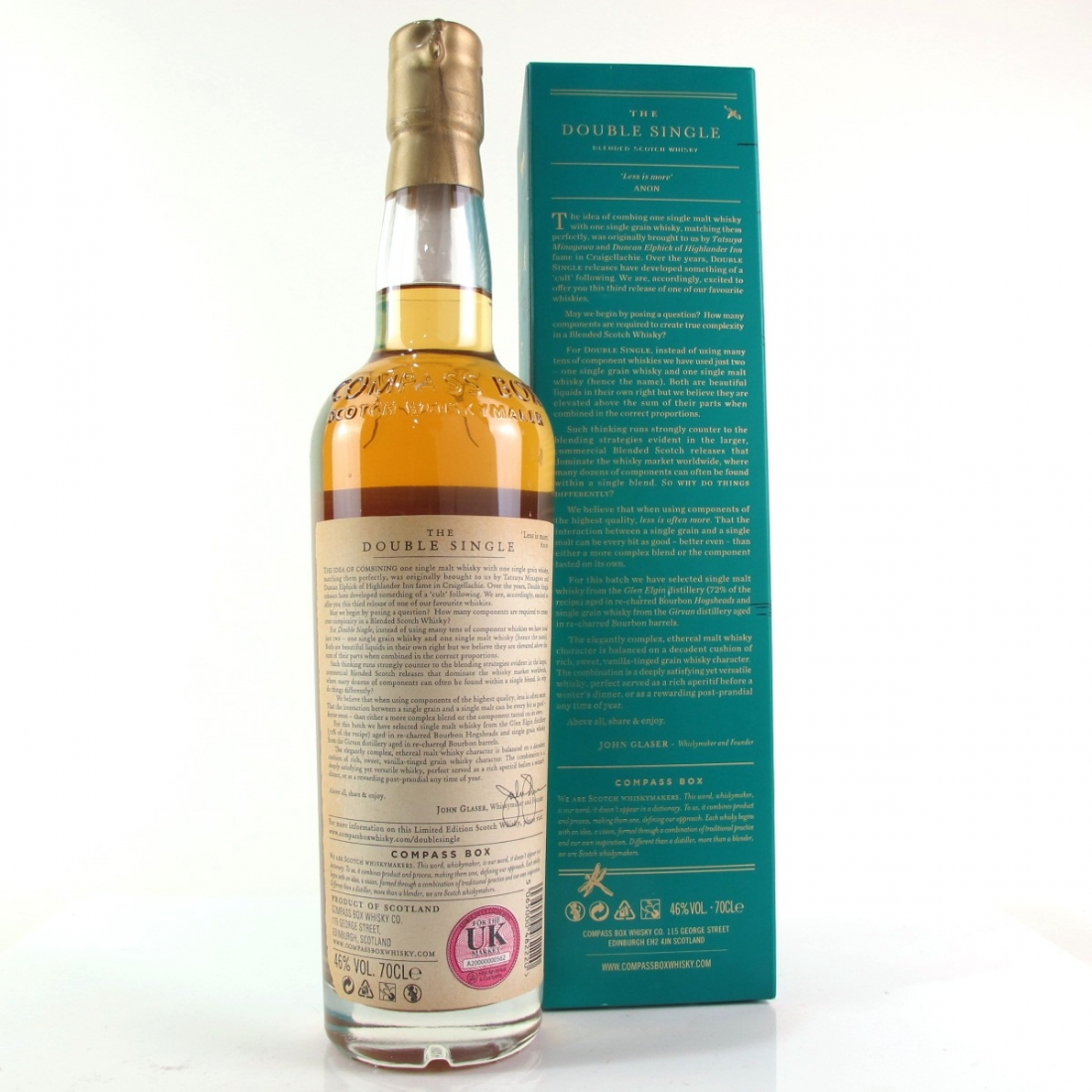 Compass Box Double Single 2017 Release Whisky Auctioneer