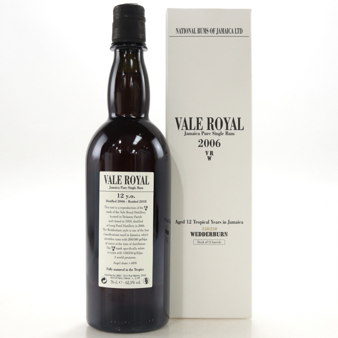 Long Pond 2006 Vale Royal 12 Year Old Wedderburn Rum Whisky Auctioneer