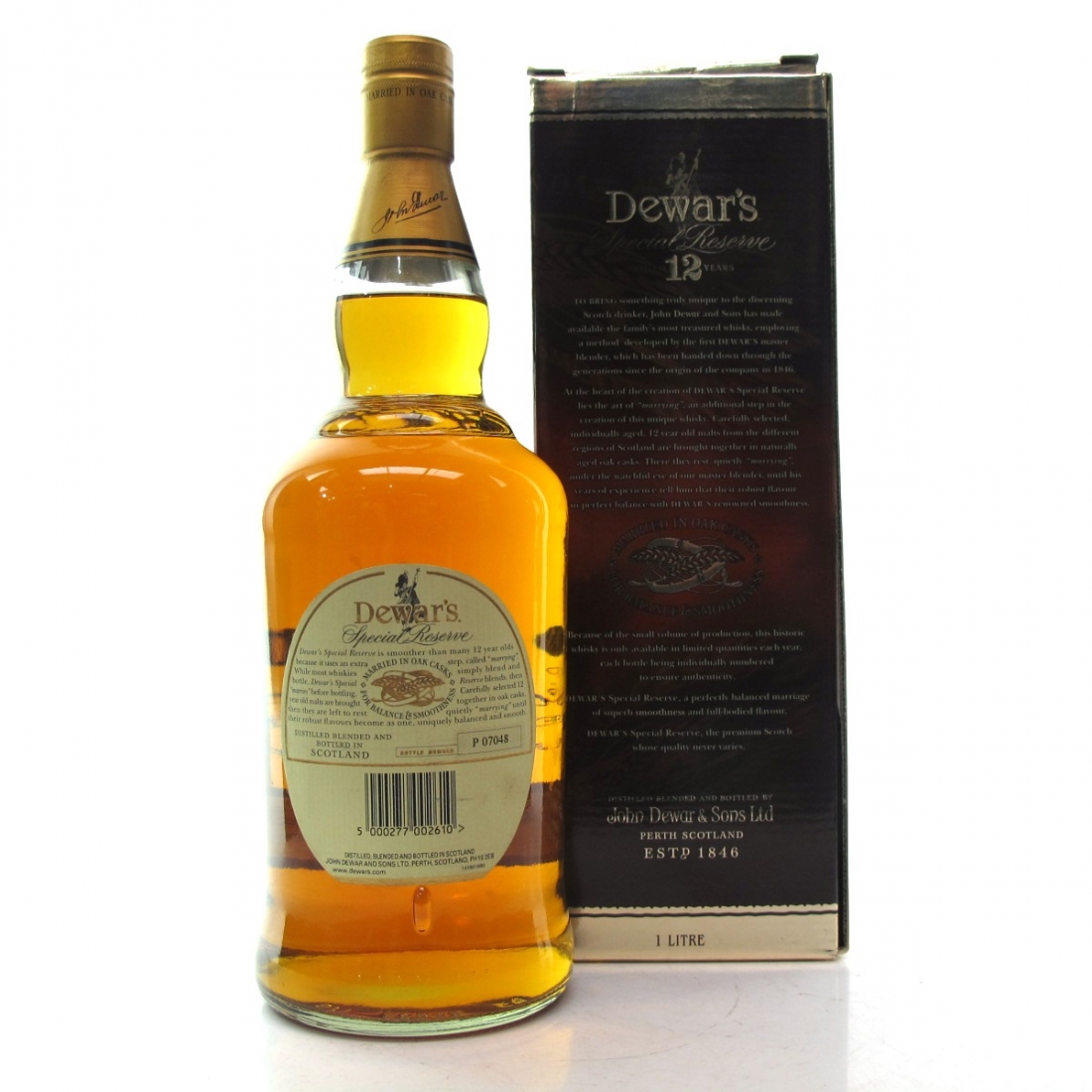 Dewar's 12 Year Old Special Reserve 1 Litre Whisky Auctioneer