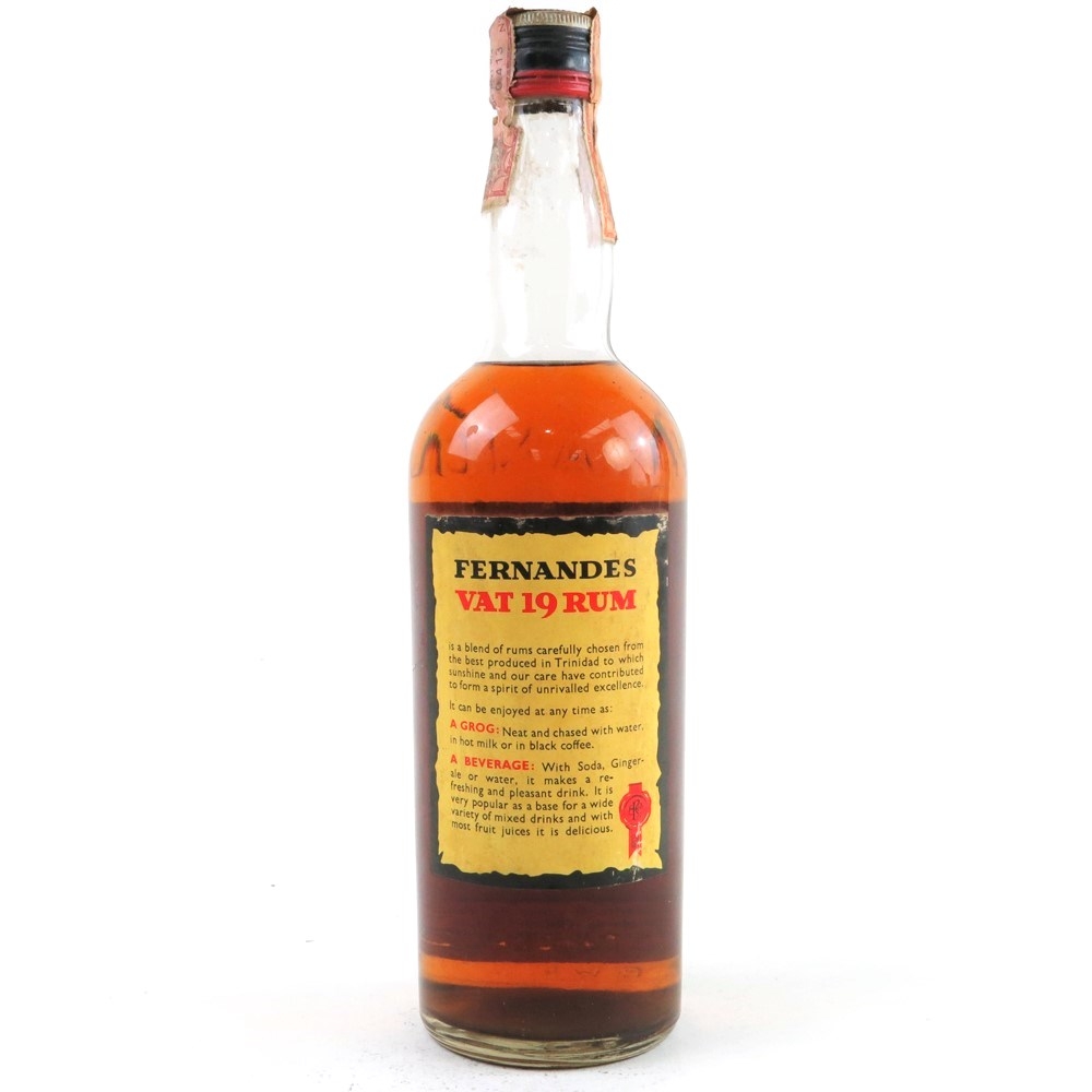 Fernandes 'Vat 19' Trinidad Rum 1960s Whisky Auctioneer