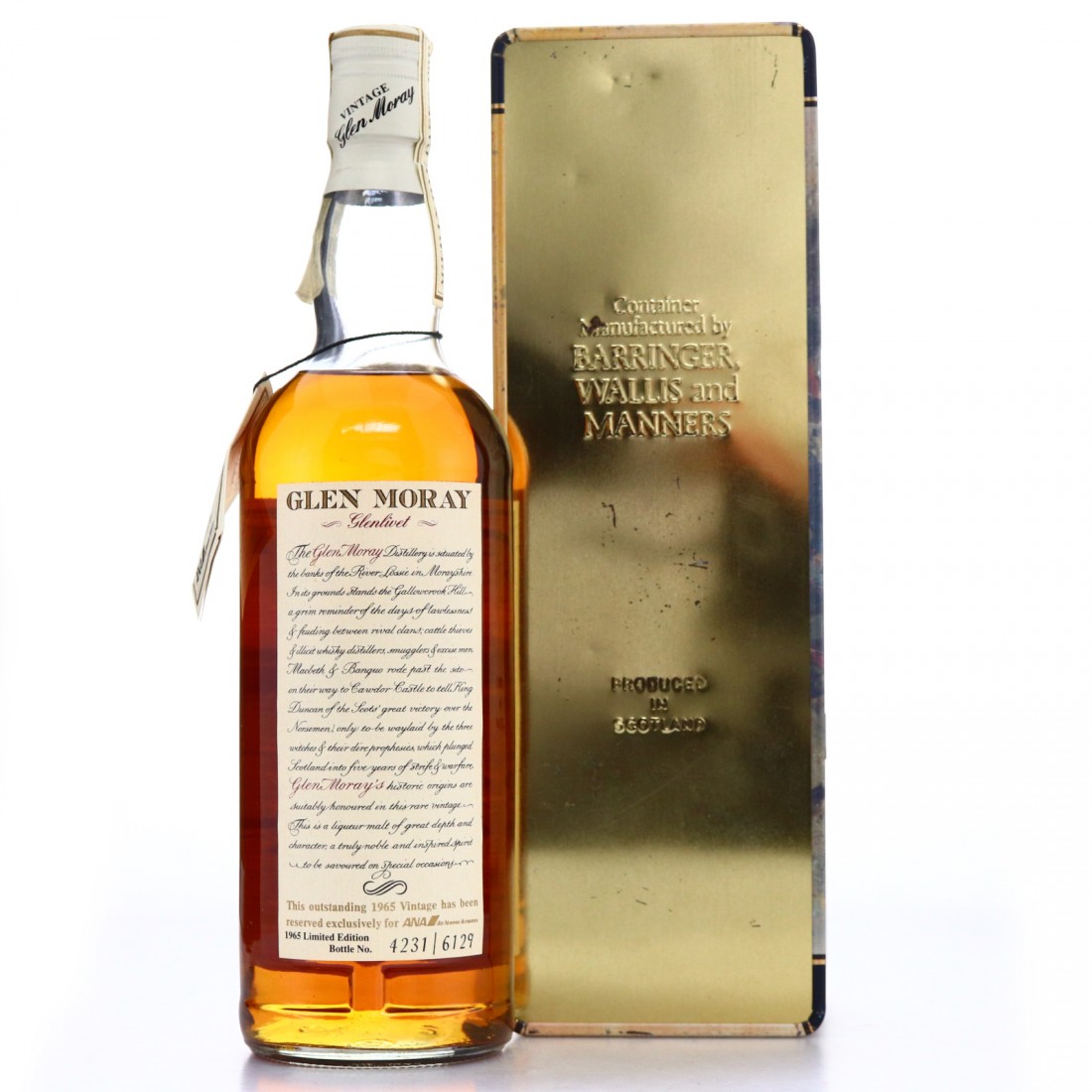 Glen Moray 1965 25 Year Old / All Nippon Airways | Whisky Auctioneer