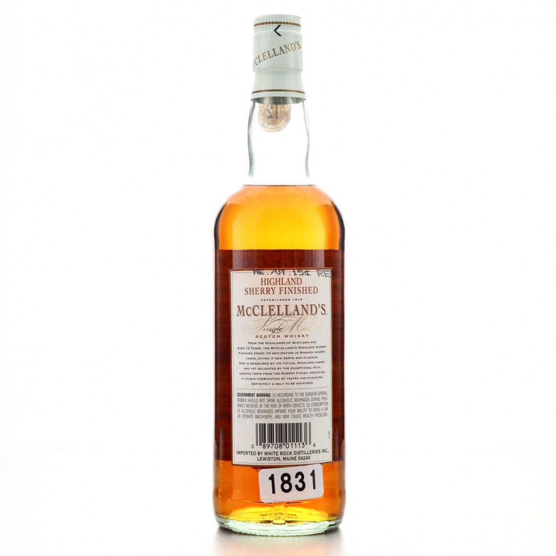 McClelland's 12 Year Old Sherry Finished Highland Single Malt 75cl / US Import Whisky Auctioneer