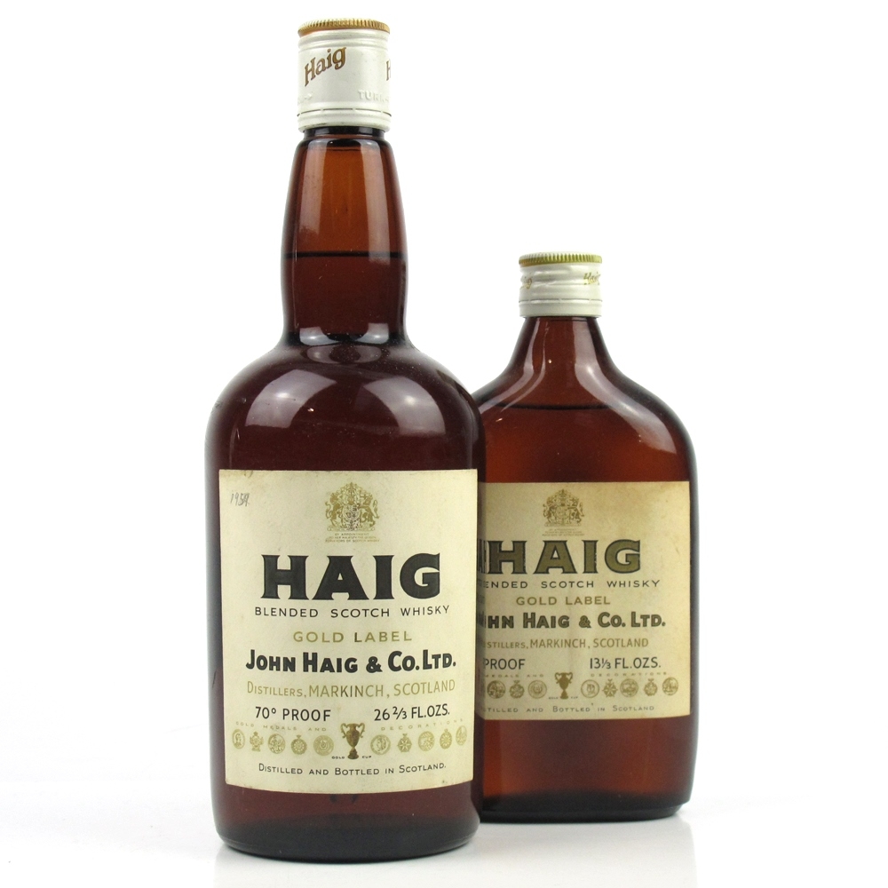 Haig Gold Label and Half Bottle Circa 1970s Whisky Auctioneer