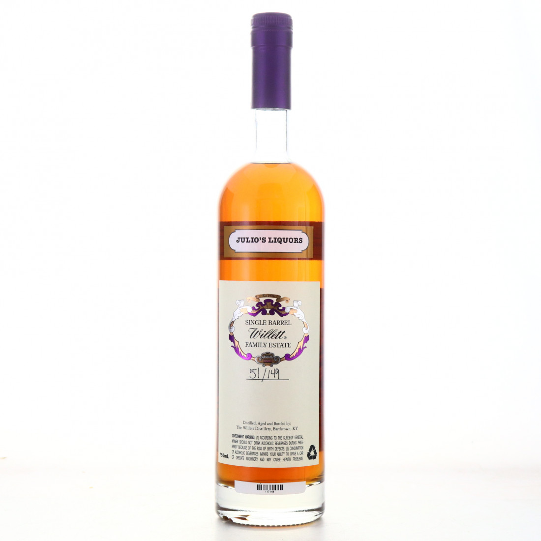 Willett Family Estate 5 Year Old Single Barrel Bourbon 3242 / Julio's