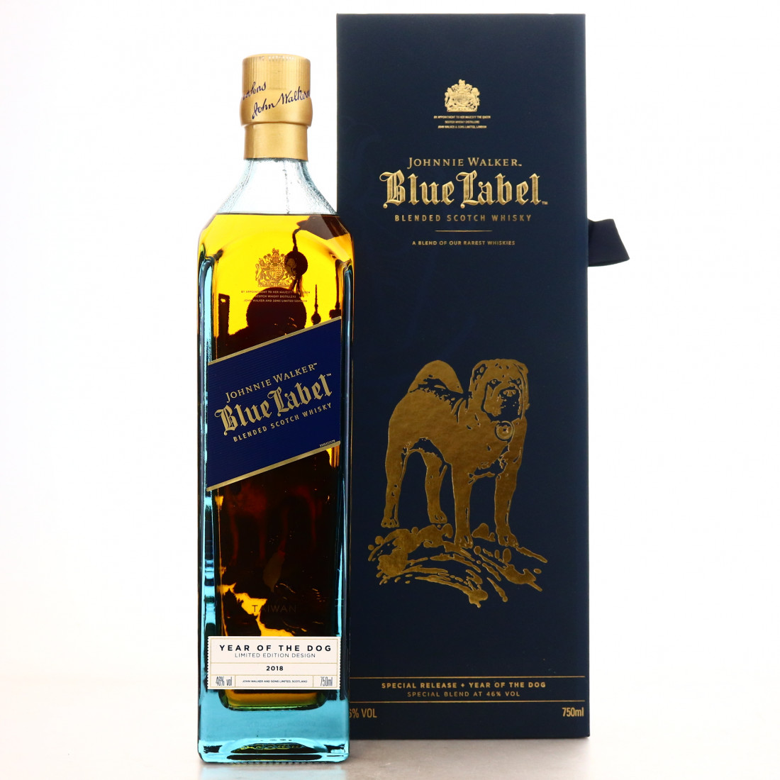 blue label dog
