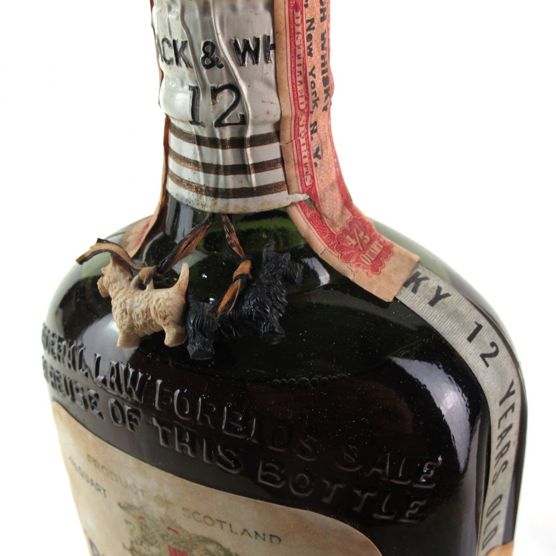 Black and White 12 Year Old 1930s / US Import Whisky Auctioneer