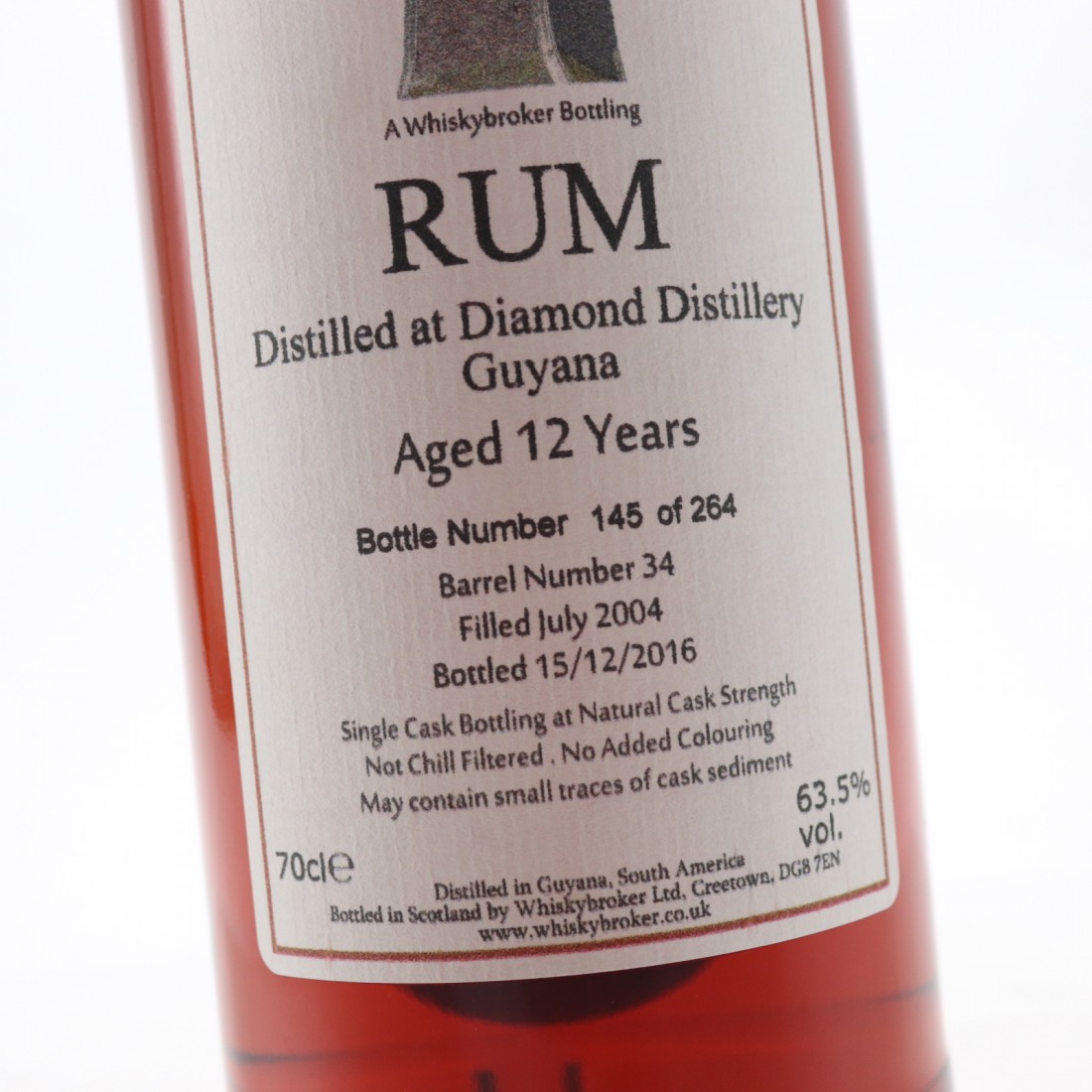 Diamond 2004 Whisky Broker 12 Year Old Whisky Auctioneer