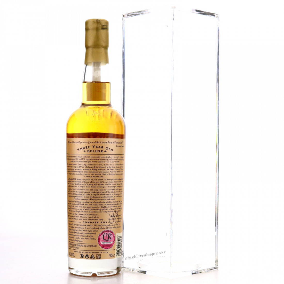 Compass Box 3 Year Old Deluxe Whisky Auctioneer