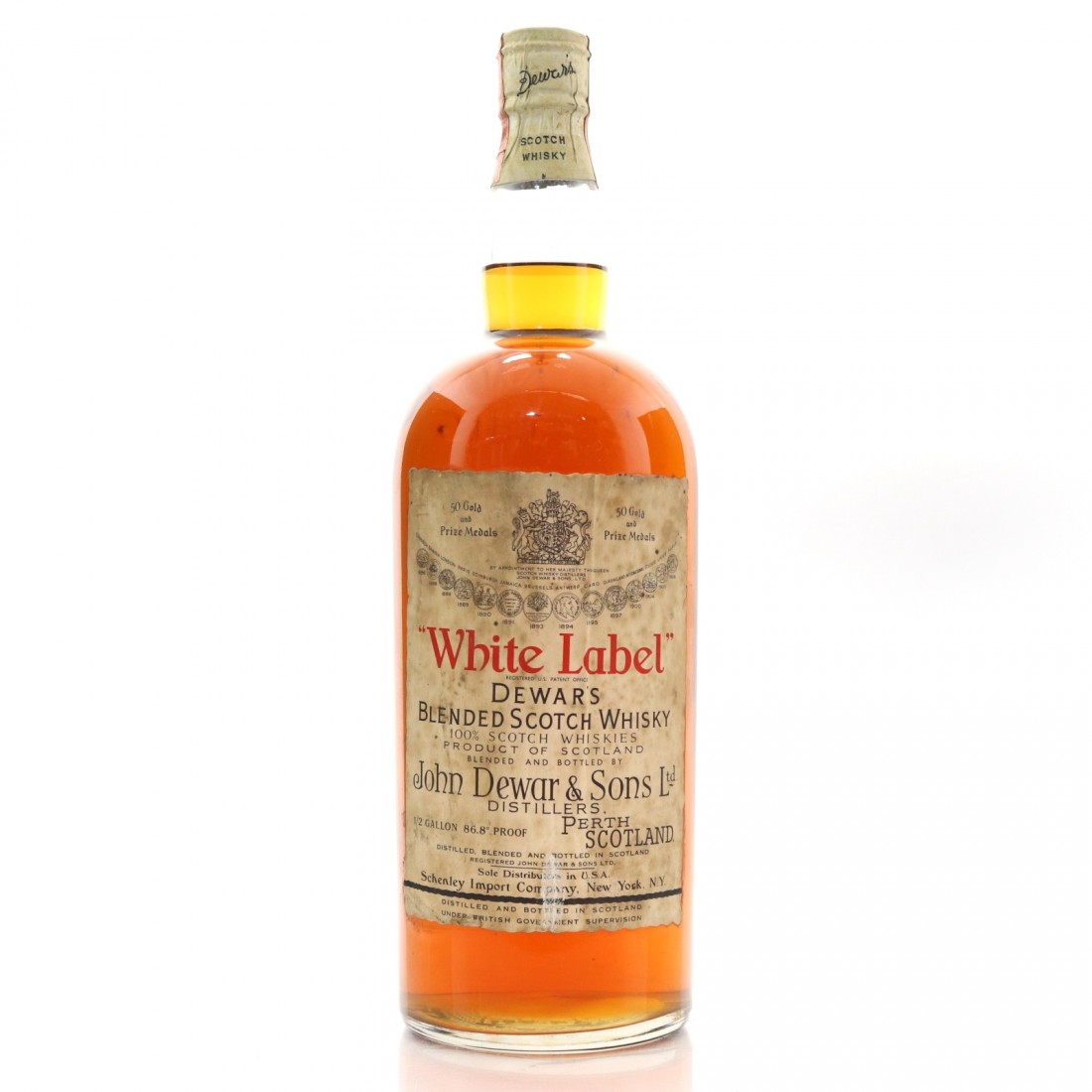 Dewar's White Label Half Gallon 1960s / US Import Whisky Auctioneer