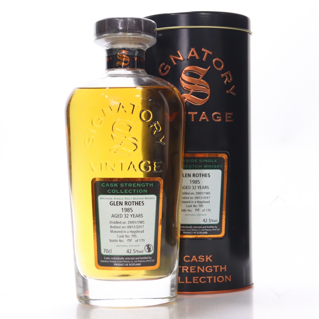 Glenrothes 1985 Signatory Vintage 32 Year Old Cask Strength Whisky