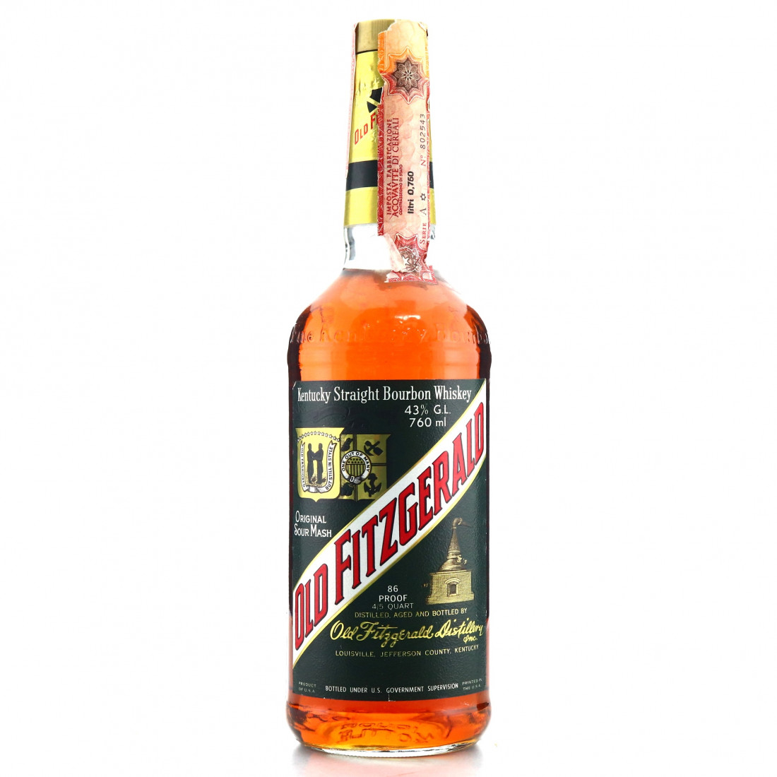 Old Fitzgerald Bottled in Bond 86 Proof 1976 / StitzelWeller Whisky