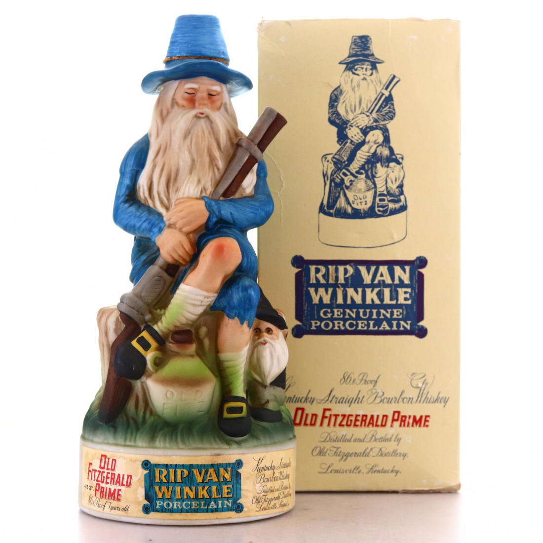 Old Fitzgerald Prime Bourbon Rip Van Winkle Porcelain Decanter 1971 Stitzel Weller Whisky Auctioneer