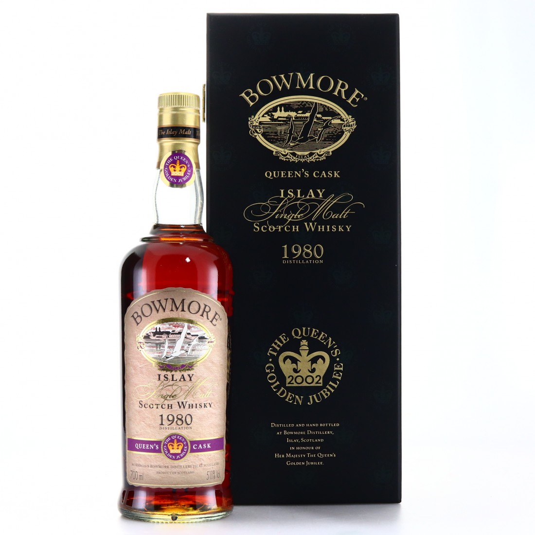 Bowmore 1980 Queen's Cask 21 Year Old / Golden Jubilee | Whisky Auctioneer