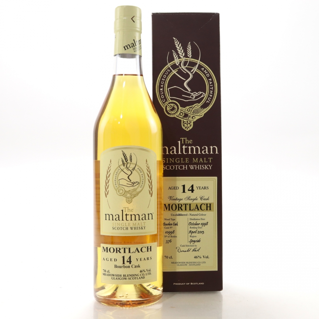 Mortlach 1998 Maltman 14 Year Old Whisky Auctioneer