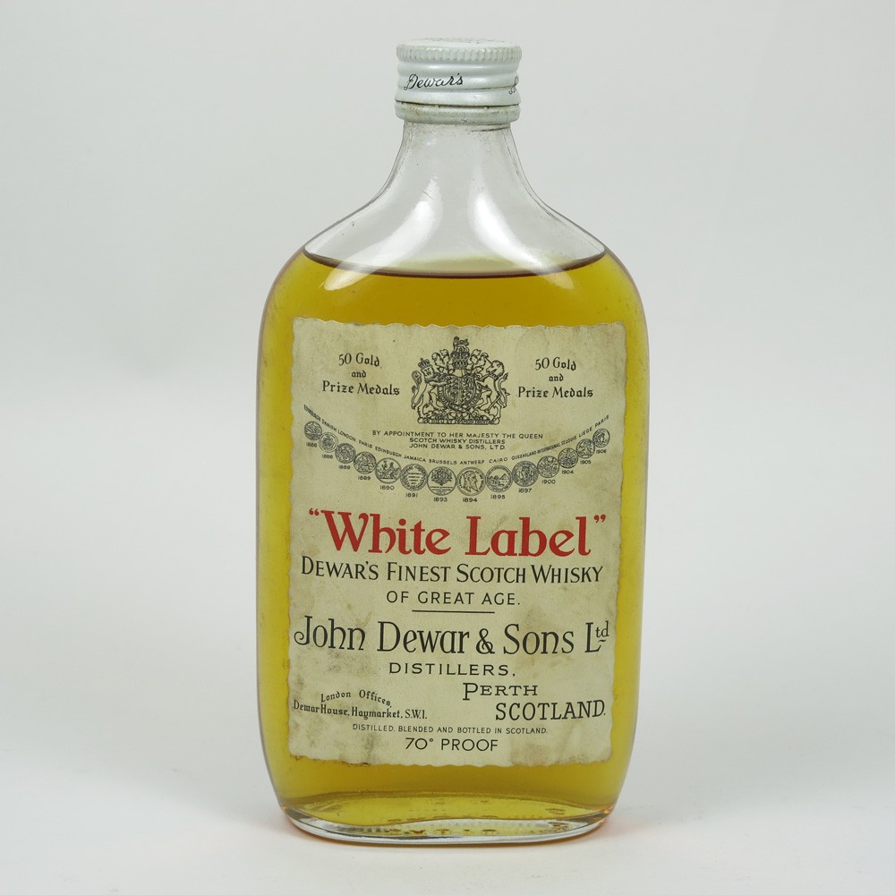 Dewar's White Label 1960s Half Bottle Whisky Auctioneer