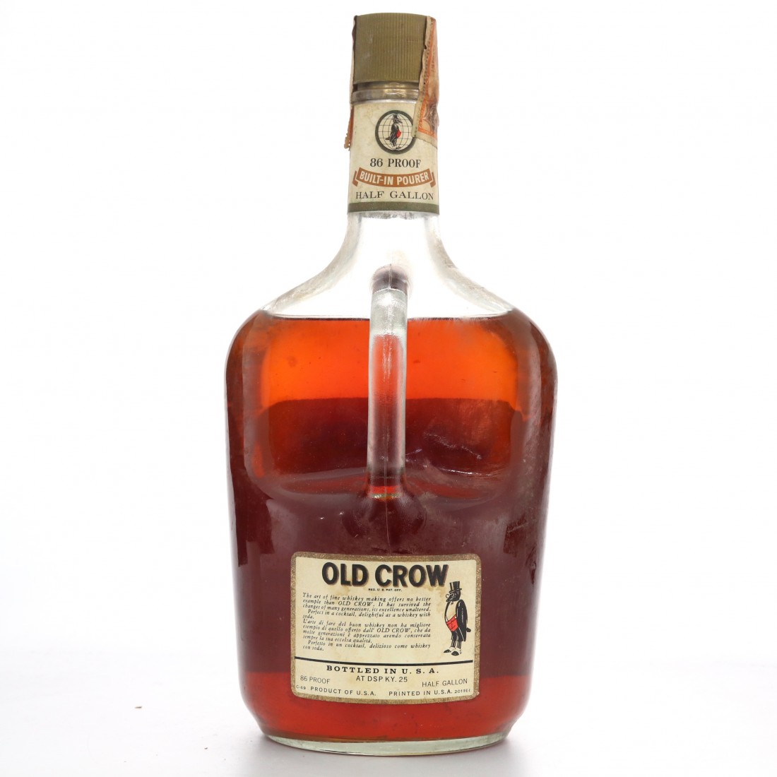 Old Crow Kentucky Straight Bourbon 1.94 Litre 1970s Whisky Auctioneer