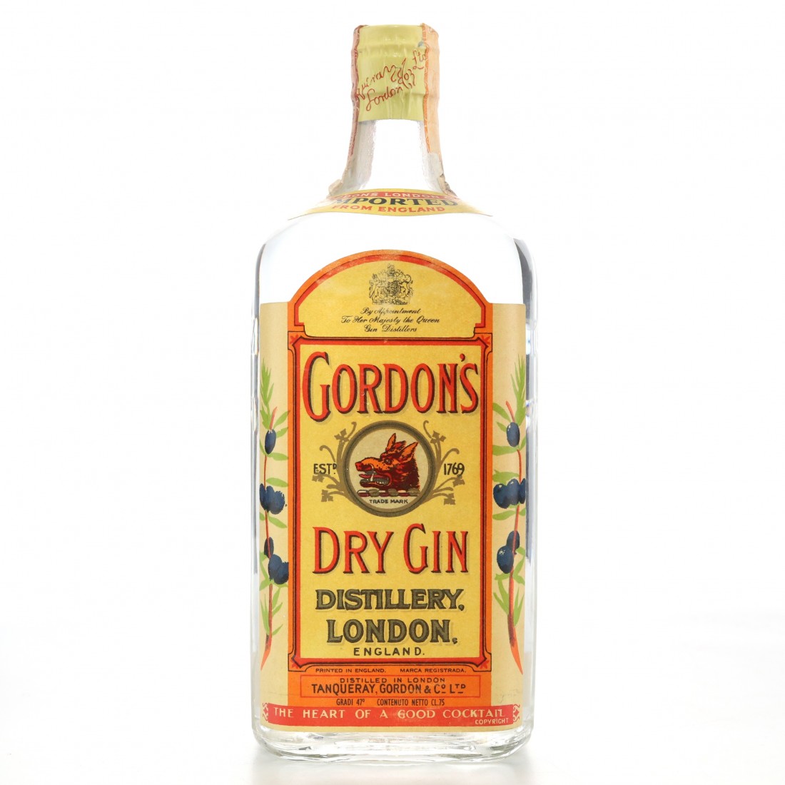 Gordon's Dry Gin 1960s Whisky Auctioneer