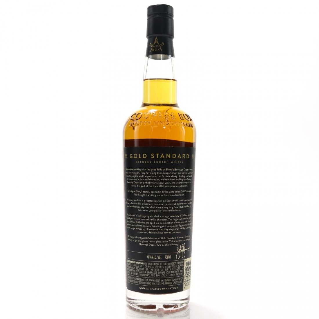 Compass Box Gold Standard 75cl / Binny's 70th Anniversary Whisky