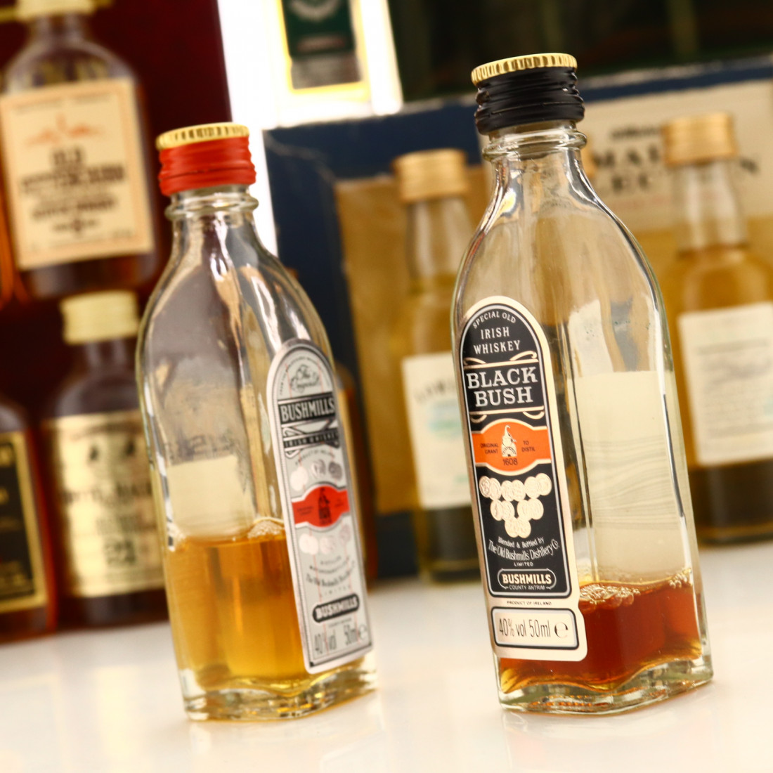 Scotch & Irish Whisky Miniatures x 13 / includes Whyte & Mackay