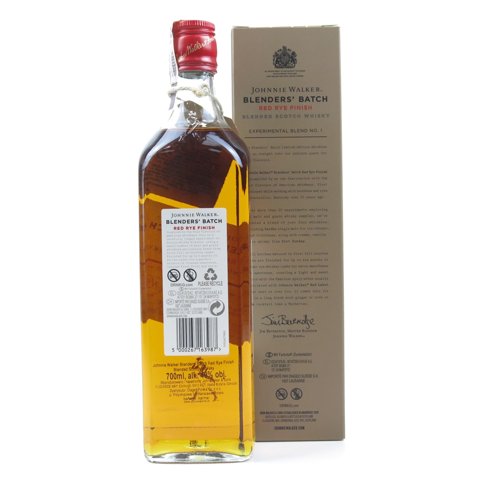 Johnnie Walker Blenders' Batch Red Rye Finish Batch 1 Whisky Auctioneer