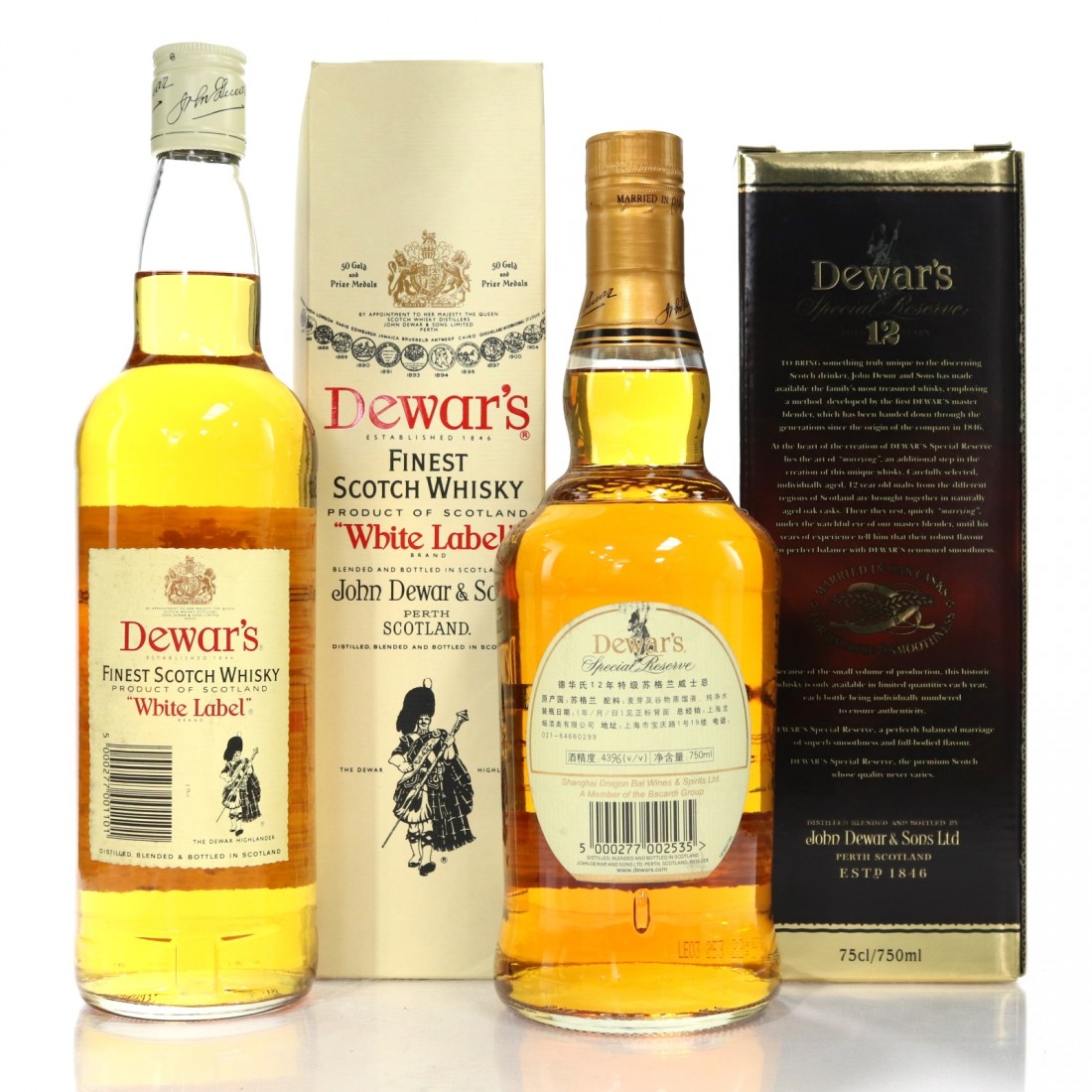 Dewar's 12 Year Old & White Label 2 x 75cl 1980s Whisky Auctioneer