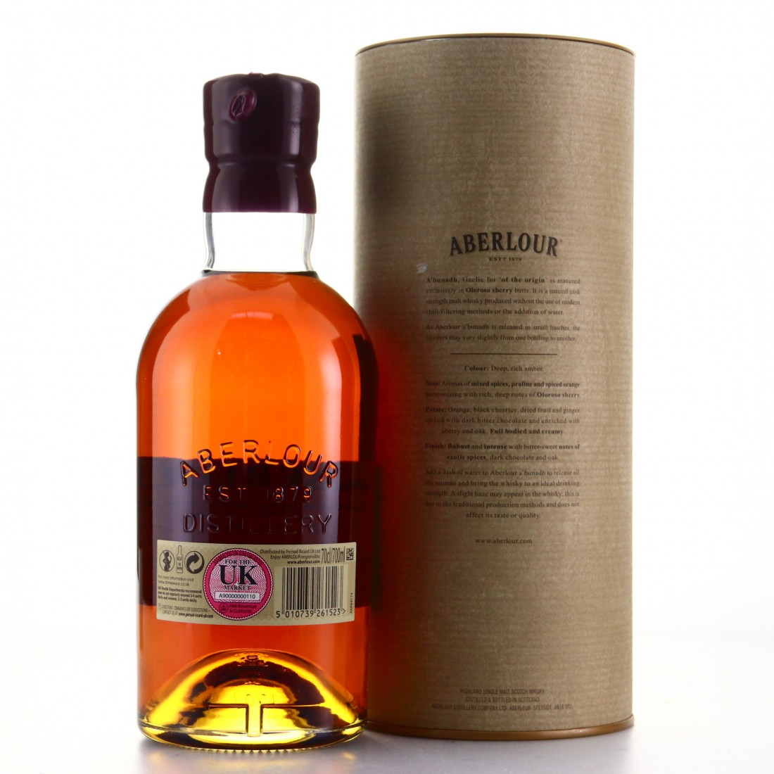 Whisky Aberlour A'bunadh Batch No. 31 - Single Malt Speyside 60,5% - 70cl Avec Boîte - Neuf Avec étiquettes