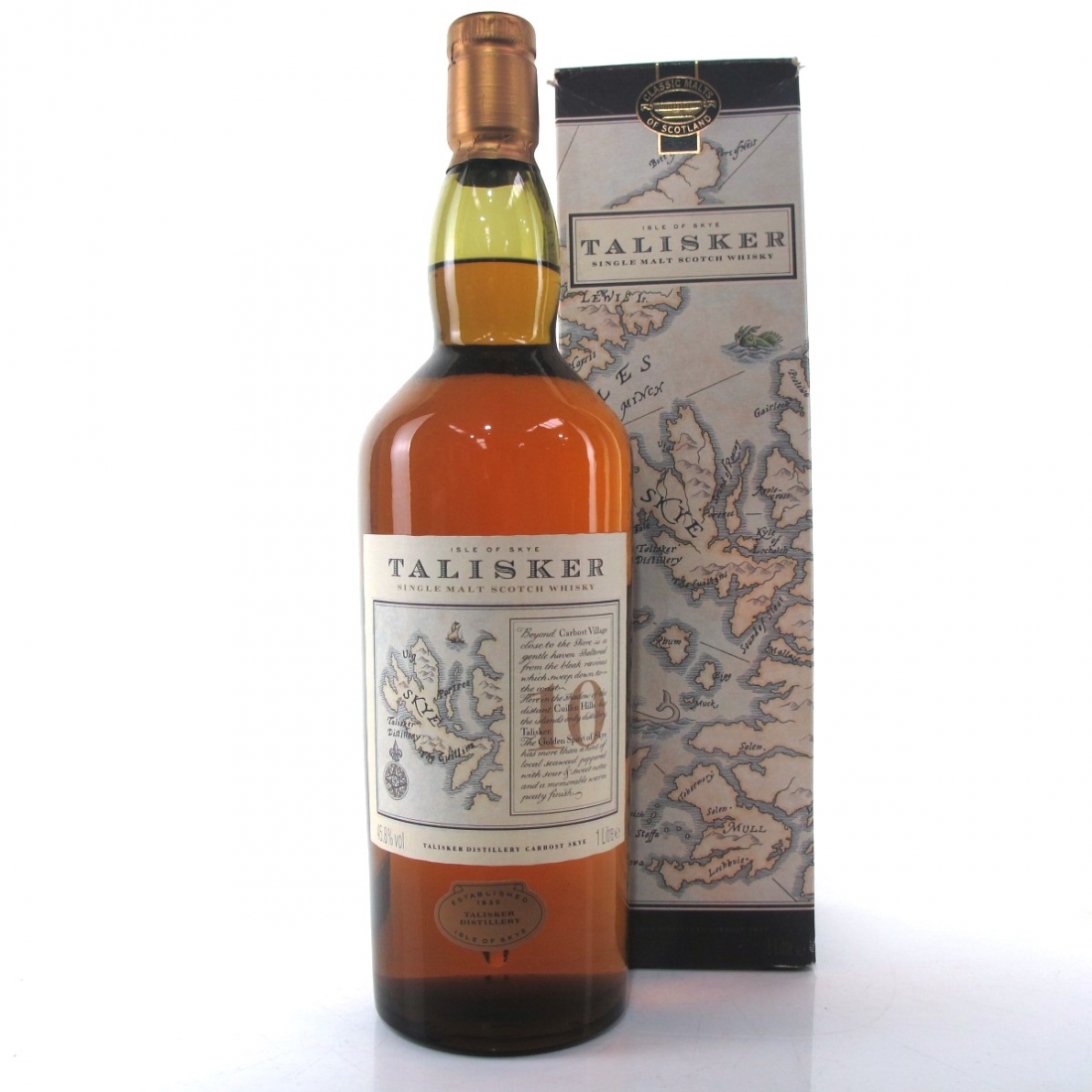 Talisker 10 Year Old Map Label Talisker 10 Year Old Map Label 1 Litre | Whisky Auctioneer