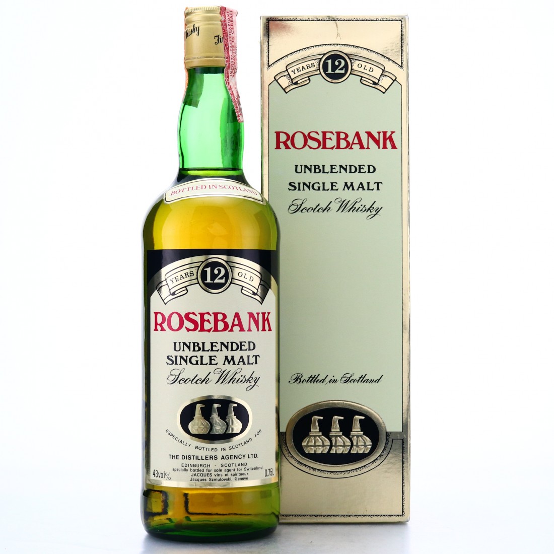 Rosebank 12 Year Old Distillers Agency 1980s / Jacques Import Whisky