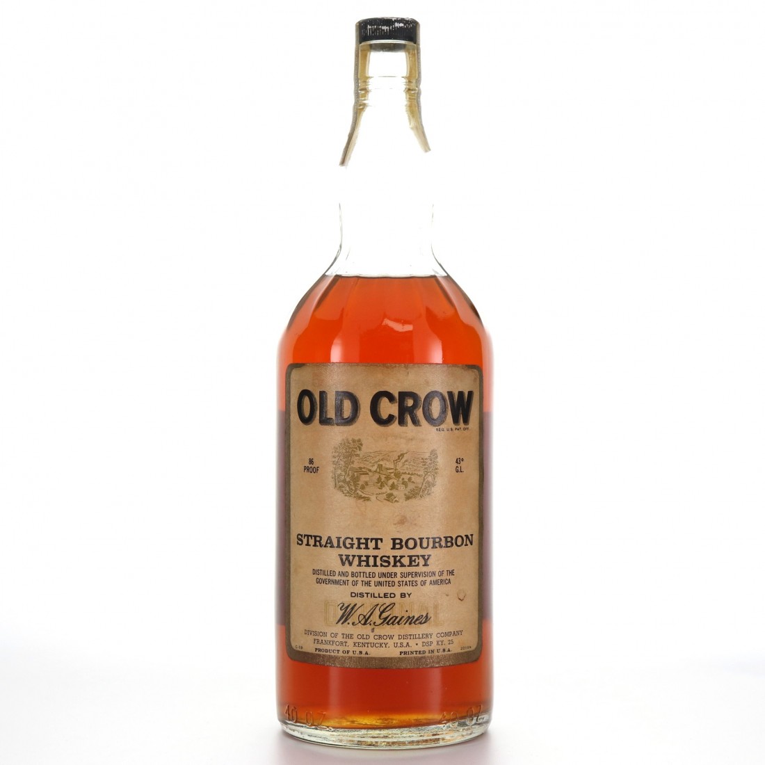 Old Crow Kentucky Straight Bourbon 1960s Whisky Auctioneer
