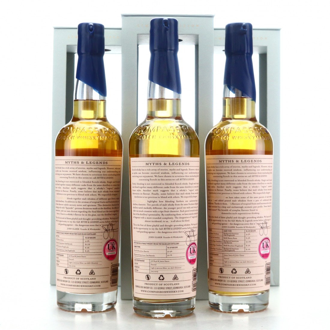Compass Box Myths and Legends 3 x 70cl Whisky Auctioneer