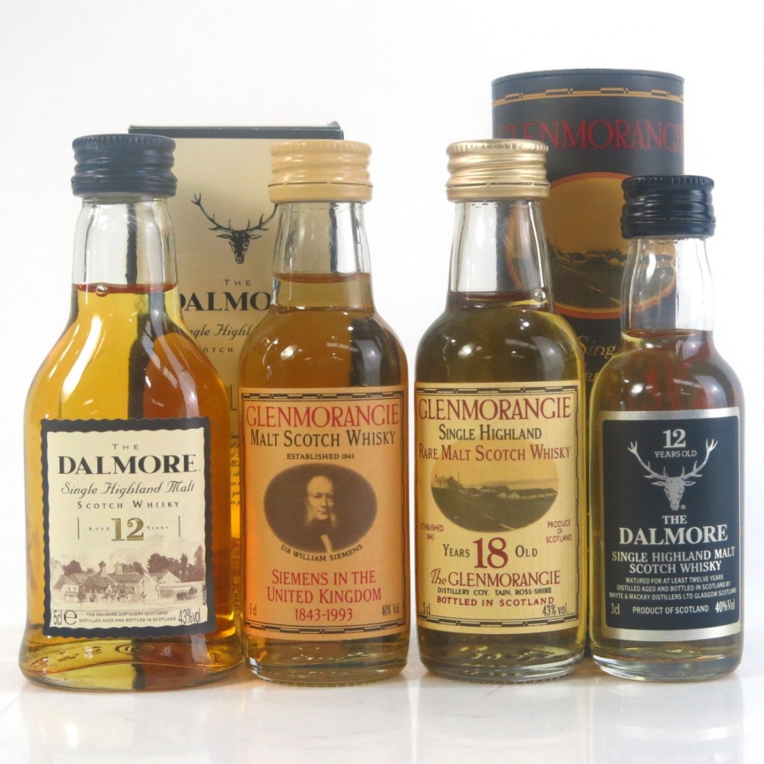 Dalmore & Glenmorangie Miniatures x 4 Whisky Auctioneer