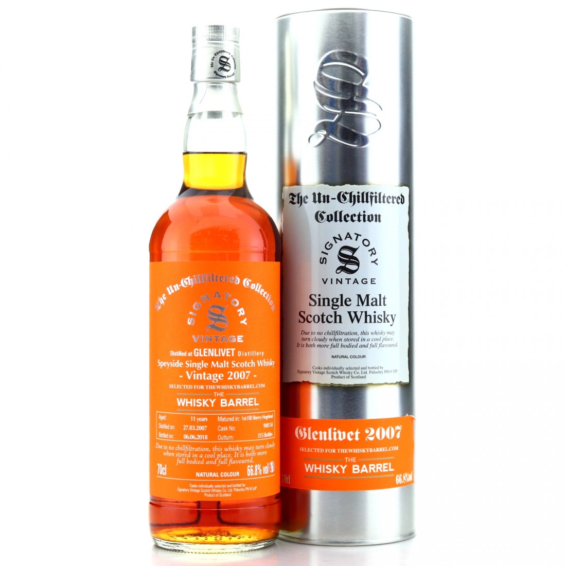 Glenlivet 2007 Signatory Vintage 11 Year Old Whisky Auctioneer