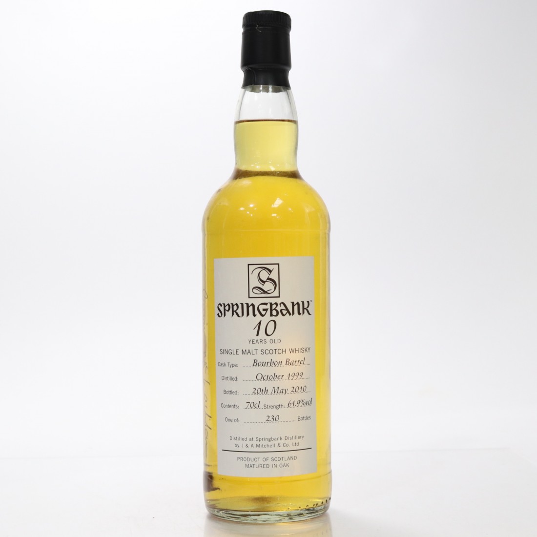 Springbank 1999 Bourbon Barrel / Open Day 2010 Signed Whisky Auctioneer