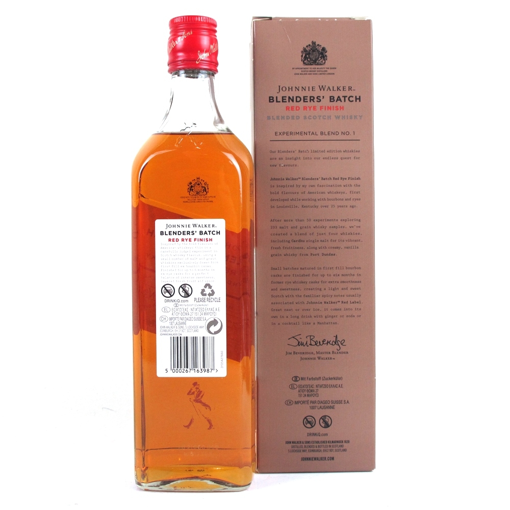 Johnnie Walker Blenders' Batch Red Rye Finish Batch 1 Whisky Auctioneer