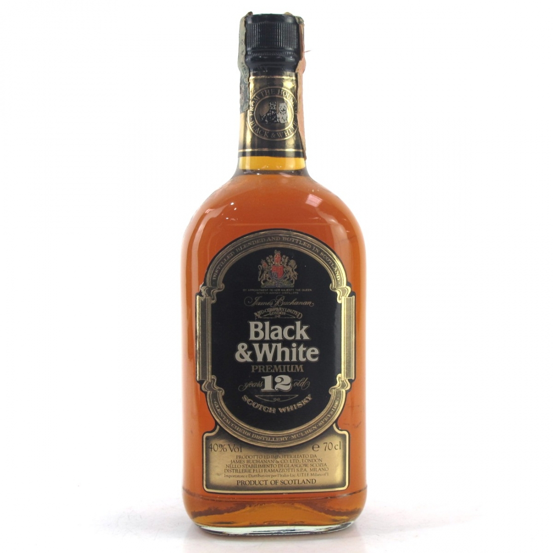 Black and White 12 Year Old Whisky Auctioneer