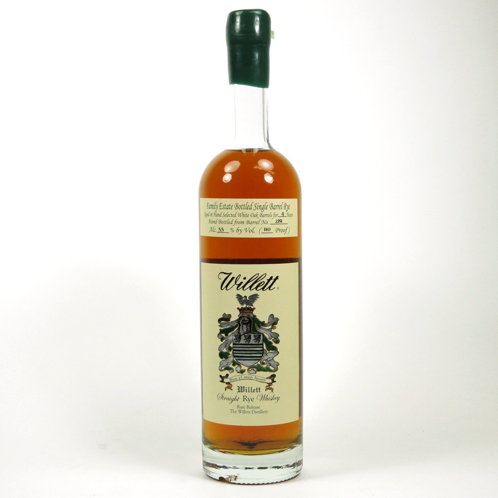 Willett Family Estate Bottled Single Barrel Rye 4 Year Old Whisky Auctioneer