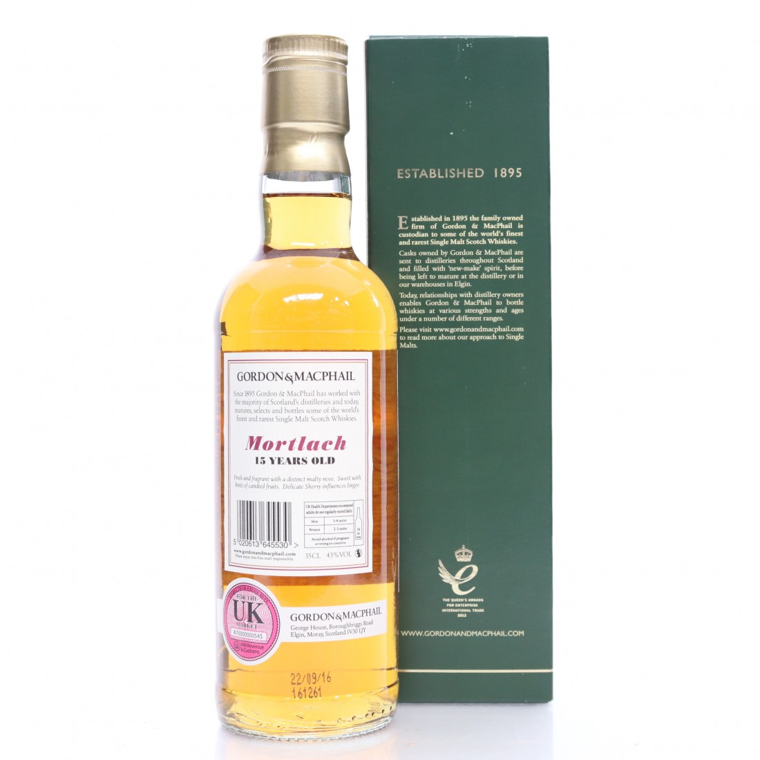 Mortlach 15 Year Old Gordon and MacPhail 35cl Whisky Auctioneer