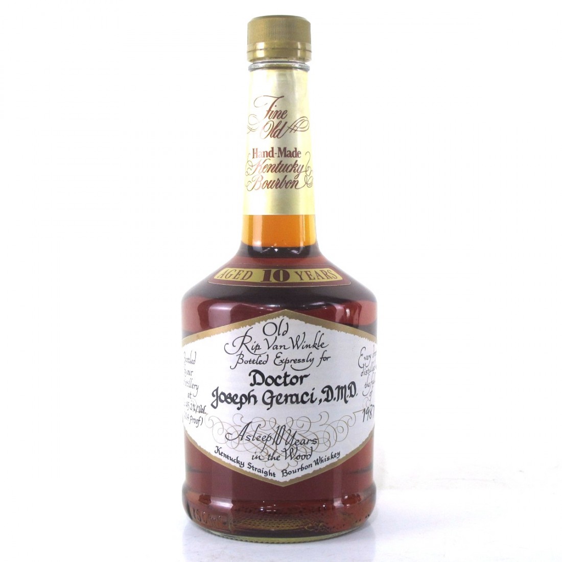 Old Rip Van Winkle 1987 10 Year Old Very Special Stock Dr Joseph Geraci Whisky Auctioneer