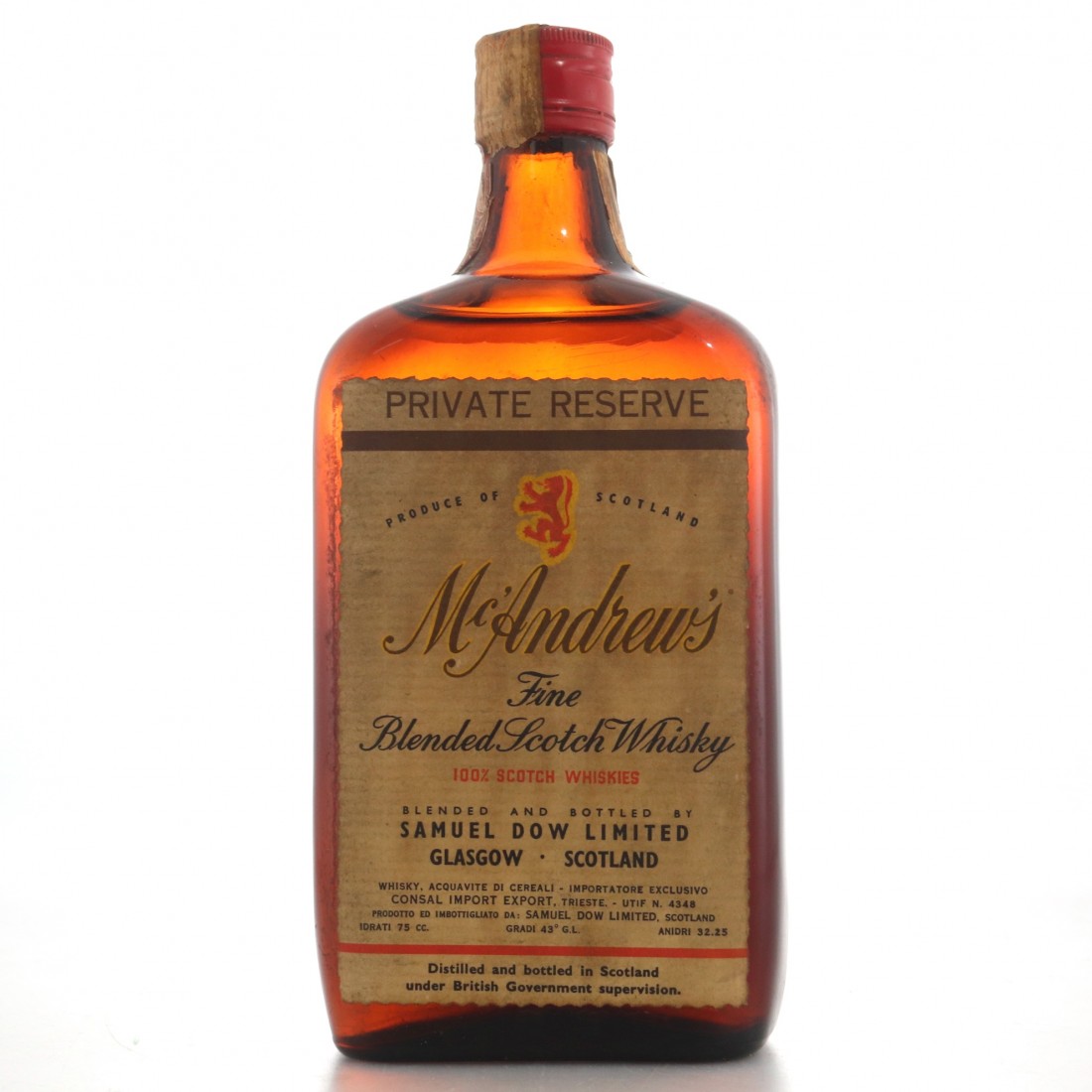 McAndrew's Private Reserve Scotch Whisky 1960s Whisky Auctioneer