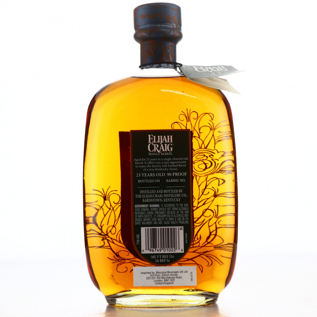 Elijah Craig 23 Year Old Single Barrel 2016 Whisky Auctioneer