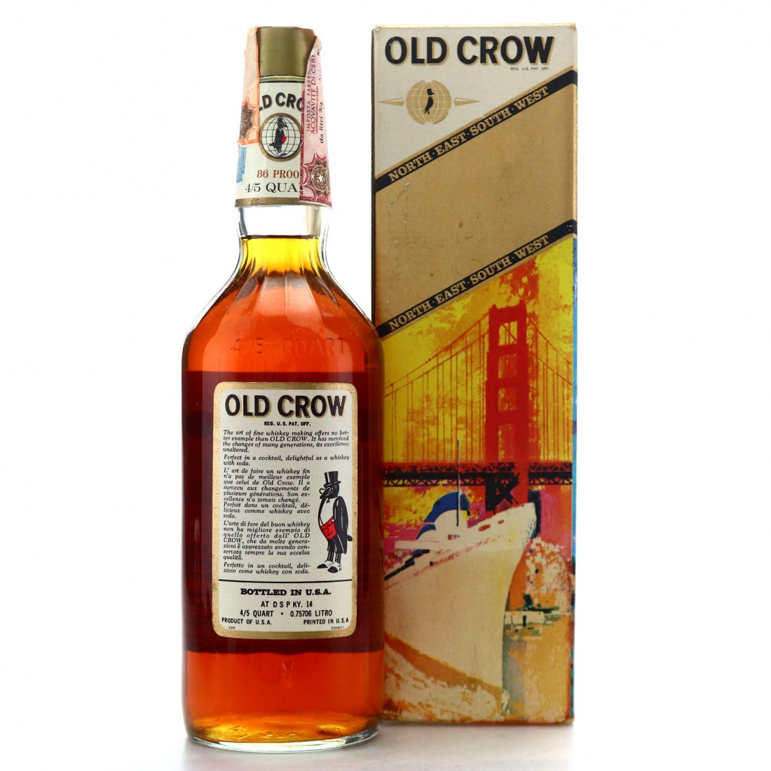Old Crow Kentucky Straight Bourbon 1970s Whisky Auctioneer