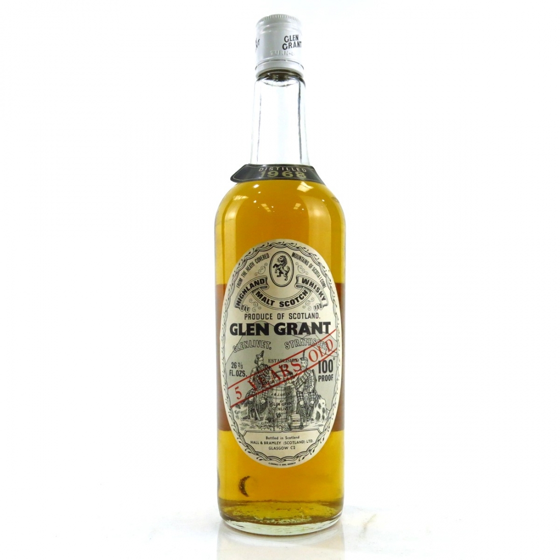 Glen Grant 1968 5 Year Old 100 Proof Whisky Auctioneer