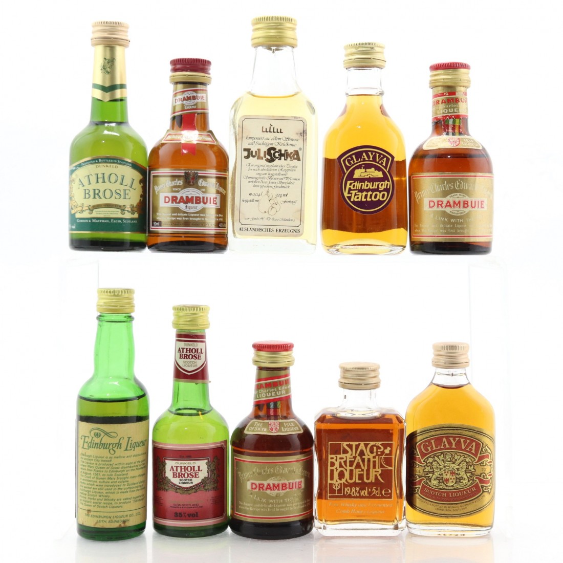 Whisky Liqueur Miniatures x 10 Whisky Auctioneer