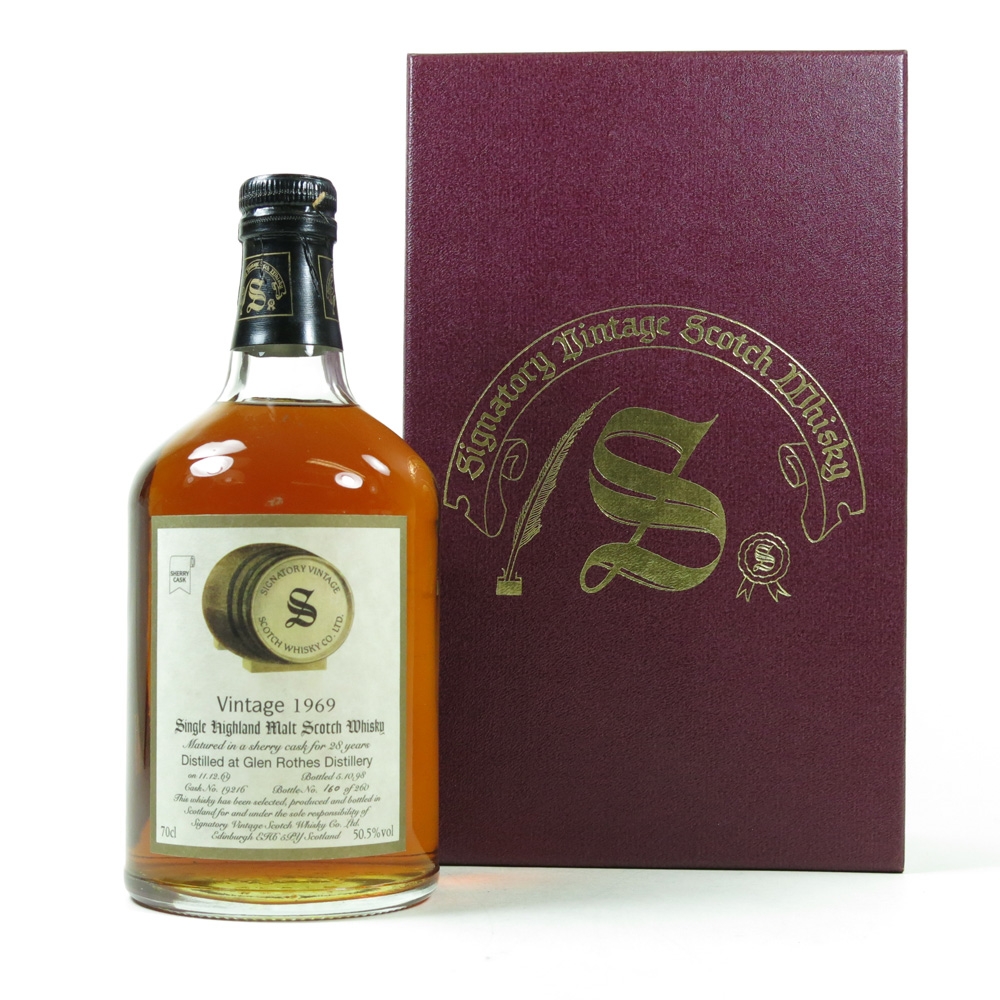 Glenrothes 1969 Signatory Vintage 28 Year Old Whisky Auctioneer