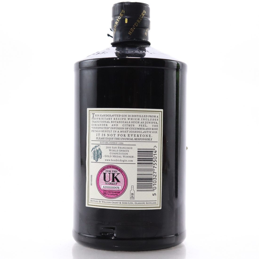 Hendrick's Small Batch Gin Whisky Auctioneer