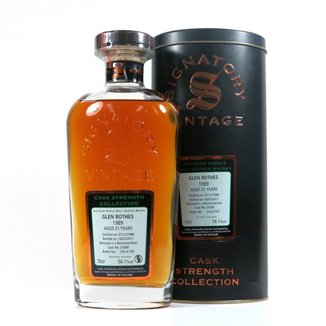 Glenrothes 1989 Signatory Vintage 21 Year Old Whisky Auctioneer