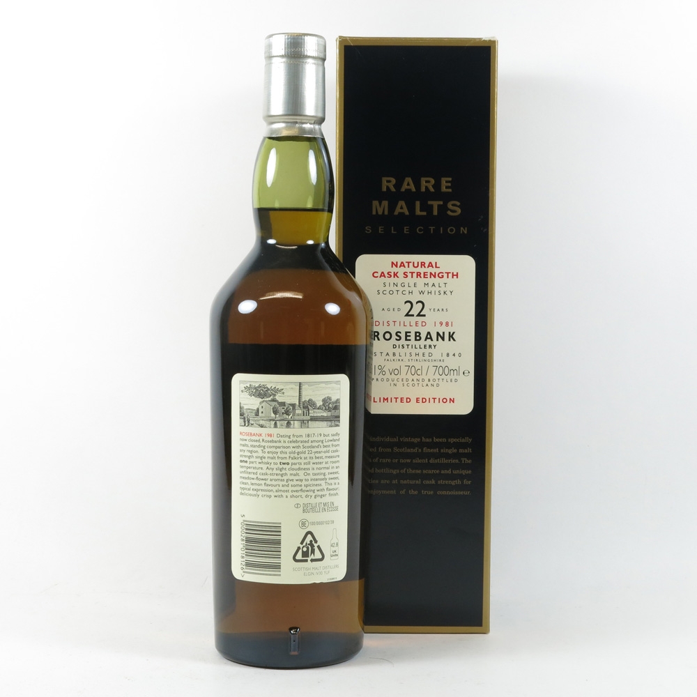 Rosebank 1981 Rare Malt 22 Year Old Whisky Auctioneer