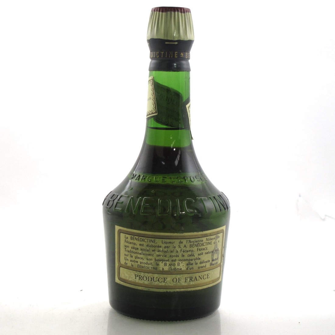 Benedictine D.O.M Liqueur Half Bottle circa 1970s Whisky Auctioneer