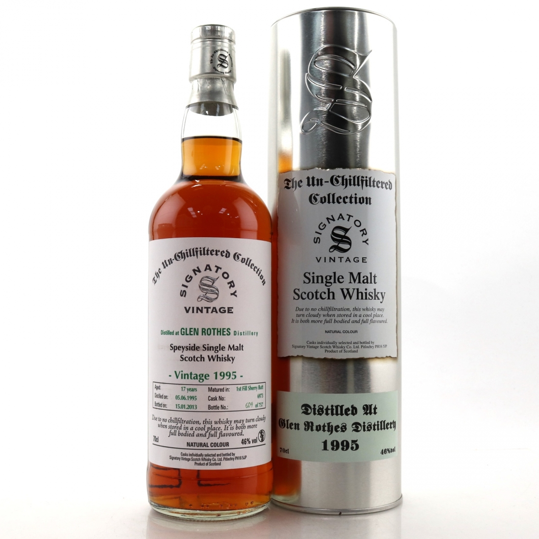 Glenrothes 1995 Signatory Vintage 17 Year Old Whisky Auctioneer